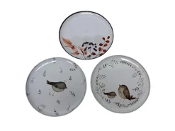 Boltze Deko-Teller Wrennie 3-fach sortiert Ø 20 cm