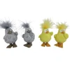 Boltze Figur Bertie, 4-fach Sortiert 7,5 cm x 5 cm x 5,5 cm Grau