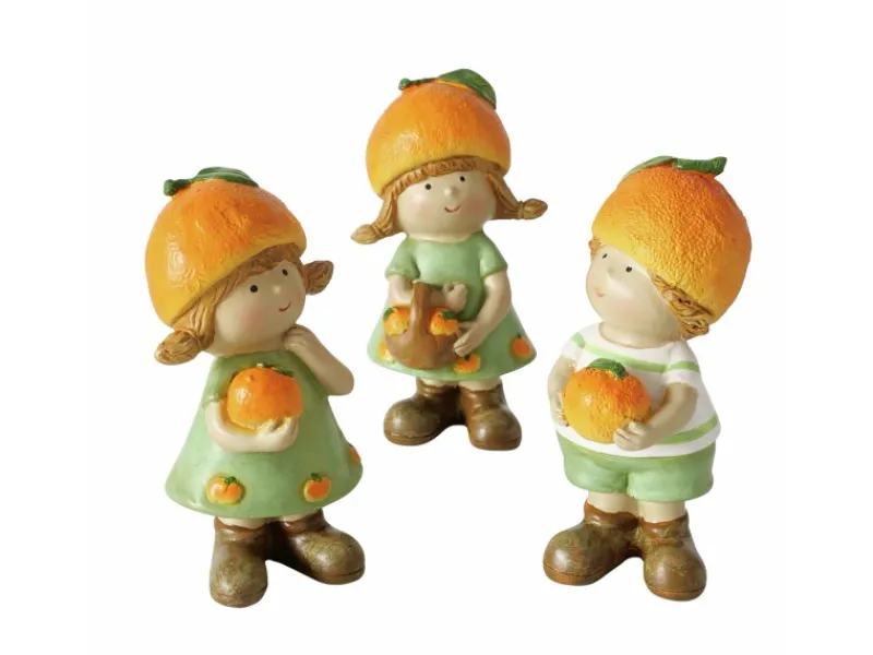 Discount Boltze Figur Fruits 3-fach Sortiert 18 cm x 8 cm x 7,5 cm Orange
