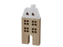 Boltze Home Dekoaufsteller Towny Klein 2-fach Sortiert Weiß-Natur