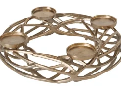 New Boltze Home Kerzenleuchter Ringval Gold