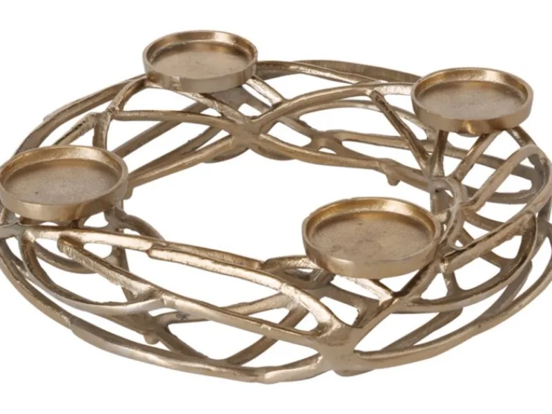 New Boltze Home Kerzenleuchter Ringval Gold