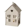 Boltze Home Laterne Alamo Klein 13 cm x 7 cm x 9 cm Beige