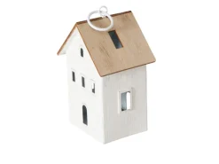 Boltze Home Laterne Solna 21 cm x 10 cm x 13 cm Weiß-Natur