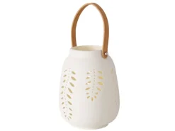 New Boltze Home LED-Windlicht Felto 2-fach Sortiert Weiß-Braun