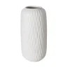 Boltze Home Vase Zalina Groß Ø 9 cm x 20 cm Weiß