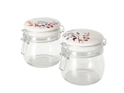 Boltze Home Vorratsglas Brinja 2-fach Sortiert Weiß-Transparent