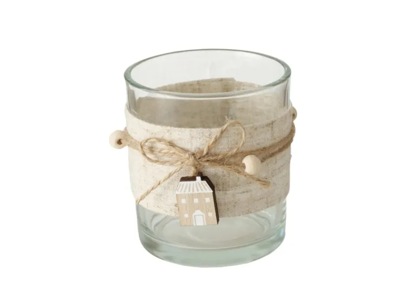 Boltze Home Windlicht Nordy 2-fach Sortiert Ø 7 cm x 8 cm Transparent-Braun