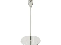 Boltze Kerzenleuchter "Malte" Metall in Silber zeitlos-elegant ca. 23 cm hoch