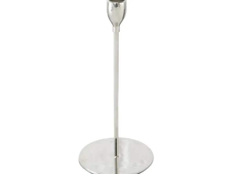 Boltze Kerzenleuchter "Malte" Metall in Silber zeitlos-elegant ca. 23 cm hoch