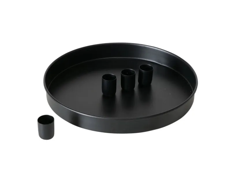 Hot Boltze Kerzenleuchter Margo Ø 25 cm x 3 cm Schwarz