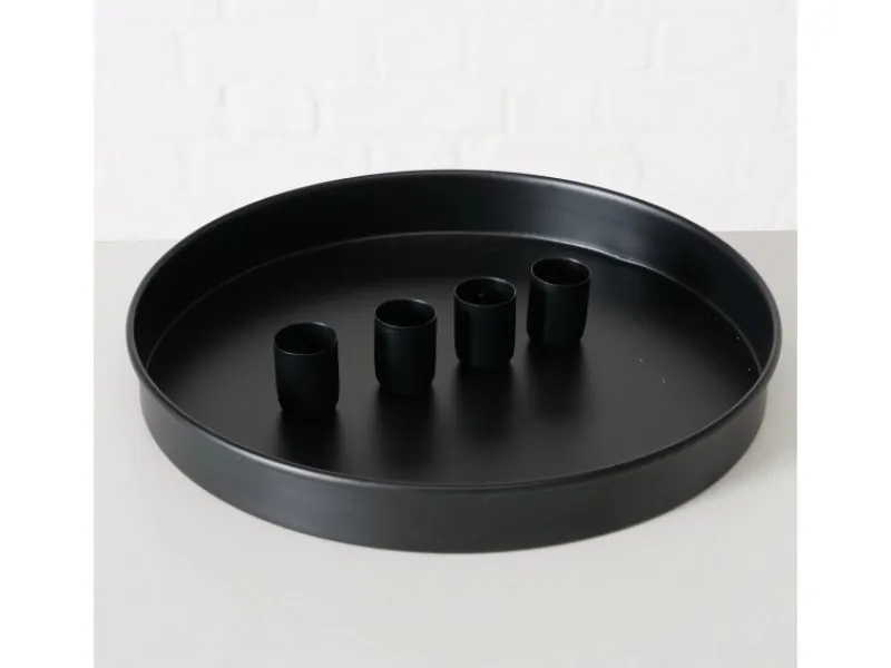 Hot Boltze Kerzenleuchter Margo Ø 25 cm x 3 cm Schwarz