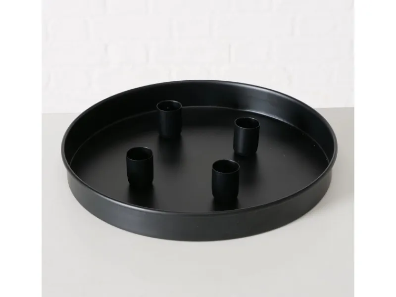 Hot Boltze Kerzenleuchter Margo Ø 25 cm x 3 cm Schwarz