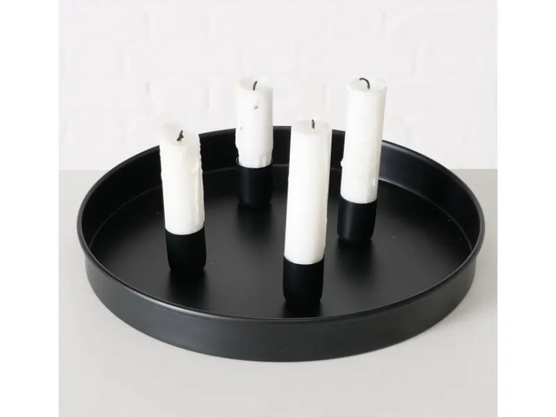 Hot Boltze Kerzenleuchter Margo Ø 25 cm x 3 cm Schwarz