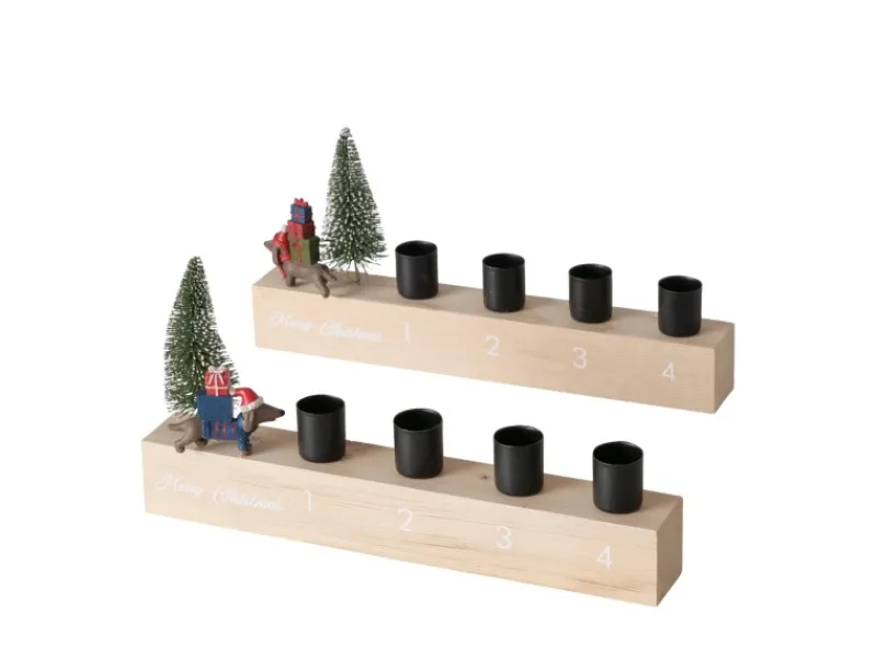 Hot Boltze Kerzenleuchter Waldi 2-fach Sortiert Natur