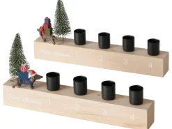 Boltze Kerzenleuchter Waldi 2-fach sortiert Mehrfarbig