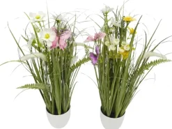 Clearance Boltze Kunstpflanze 2-fach Sortiert Mehrfarbig