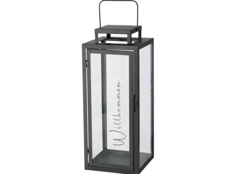 Boltze Laterne Berlin 50 cm x 20 cm x 20 cm Schwarz