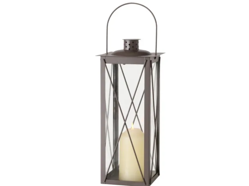 Boltze Laterne Farol Mittel 35 cm x 14 cm x 14 cm Braun