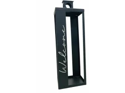 Boltze Laterne Halifax Groß 25 cm x 25 cm x 75 cm Schwarz