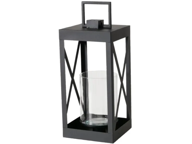 Clearance Boltze Laterne Xenia Klein 45 cm x 21,5 cm x 21 cm Schwarz
