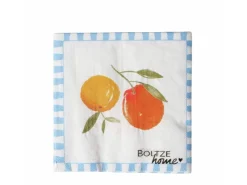 Boltze Servietten Fruits 2-fach Sortiert 3 cm x 165 cm x 165 cm Weiß-Blau