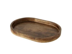 Clearance Boltze Tablett Ovolio Groß 23 cm x 35 cm Dunkelbraun
