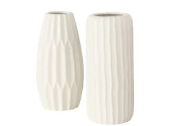 Clearance Boltze Vase Aquarel 2-fach Sortiert 26 cm x 11 cm x 26 cm Weiß