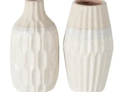 Boltze Vase Malia 2-fach Sortiert 22 cm x Ø 11,5 cm Beige-Creme