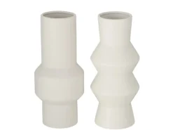 Boltze Vase Sybil 2-fach Sortiert 30 cm x 13 cm x 30 cm Creme