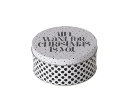 Boltze Vorratsdose Soho Ø 13,5 cm x 6,5 cm Schwarz-Weiß