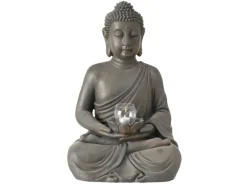 Clearance Boltze Windlicht Buddha 2-fach Sortiert 61 cm Braun