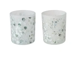 Outlet Boltze Windlicht Eukana Klein 2-fach sortiert Ø 7 cm x 8,3 cm Grün