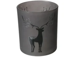 New Boltze Windlicht Hirsch Groß 2-fach Sortiert Ø 9 cm x 10 cm Mehrfarbig