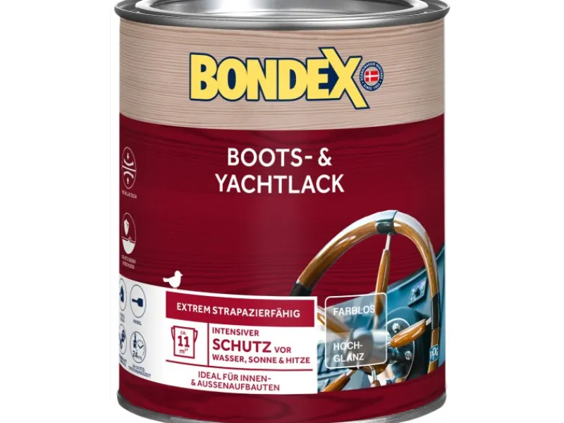 BONDEX Boots- und Yachtlack Hochglänzend Farblos 750 ml