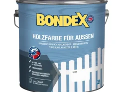 BONDEX Holzfarbe für Außen Weiß 7,5 l