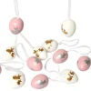 Brauns-Heitmann Behang Eier ca. 4 cm Rosa-Weiß 12 Stück
