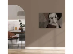 Bricoflor Abstraktes Bild Auf Leinwand Groß In 120 X 80 Cm Kunst Leinwandbild Mit Gemälde Ausgefallen Ideal Für Wohnzimmer