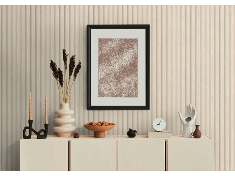 Bricoflor Akustikpaneele Tapete Creme Beige Ideal für Schlafzimmer und Büro Moderne Vliestapete in Holzoptik