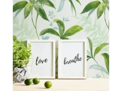 Clearance Bricoflor Aquarell Tapete mit Blätter Muster Grüne Vliestapete Blatt Design in Wasserfarben Optik Ranken Mustertapete in Weiß Grün für Schlafzimmer