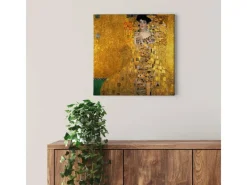 Clearance Bricoflor Art Déco Leinwand Bild Jugendstil Bild In Gold Ideal Für Schlafzimmer Und Wohnzimmer Kunstdruck Leinwandbild Mit Frau Im Art Nouveau Design
