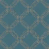 Bricoflor Art Deco Tapete in Blau Gold Retro Vliestapete Geometrisch für Wohnzimmer und Esszimmer Vlies Mustertapete mit Geometrie Design