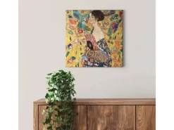 New Bricoflor Art Nouveau Bild 20Er Jahre Leinwand Bild Im Gemälde Stil Mit Frau Und Pfau Ölgemälde Kunstdruck Wandbild Für Wohnzimmer Und Schlafzimmer