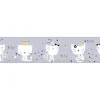 Sale Bricoflor Baby Tapete mit Katzen für Mädchen Graue Kinderzimmer Bordüre Selbstklebend mit Tieren Katzentapete Ideal für Babyzimmer Von Mädchen