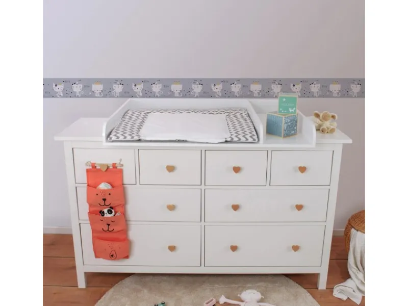 Sale Bricoflor Baby Tapete mit Katzen für Mädchen Graue Kinderzimmer Bordüre Selbstklebend mit Tieren Katzentapete Ideal für Babyzimmer Von Mädchen