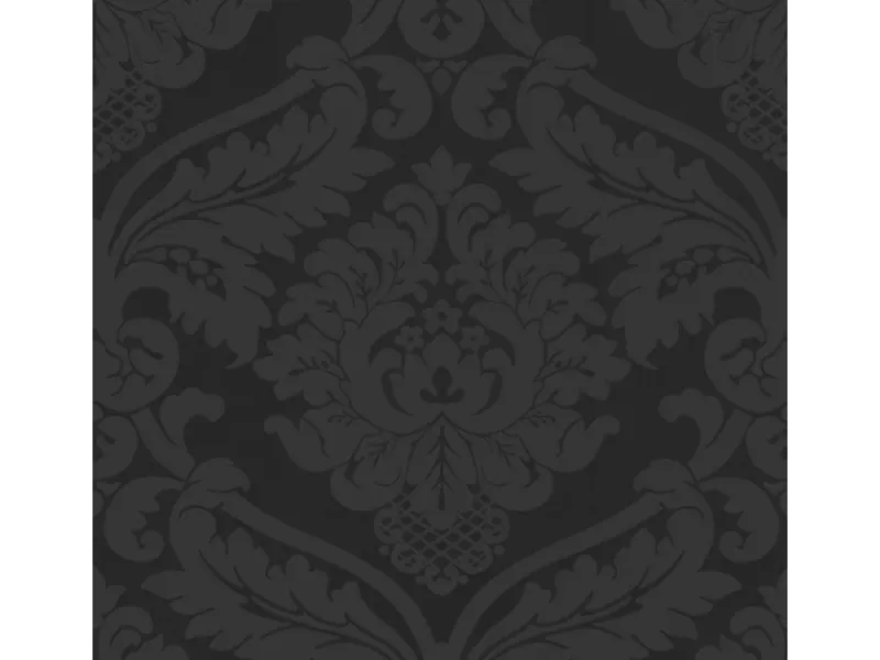 Bricoflor Barock Tapete aus Papier und Vinyl Schwarze Ornament Tapete mit Vinyl Muster Neobarock Stil Elegante Wohnzimmer Papiertapete