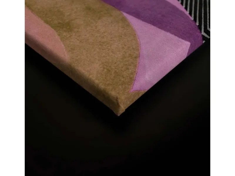 Bricoflor Bild Abstrakte Kunst Rosa Gold Flieder Moderne Kunst Leinwandbild Mit Menschen Für Wohnzimmer Und Esszimmer 90 X 60 Cm