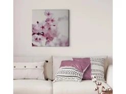 Bricoflor Bild Mit Kirschblüte Blumen Leinwandbild Ideal Für Mädchenzimmer Und Schlafzimmer Romantisches Wandbild Mit Japanischer Kirschblüte