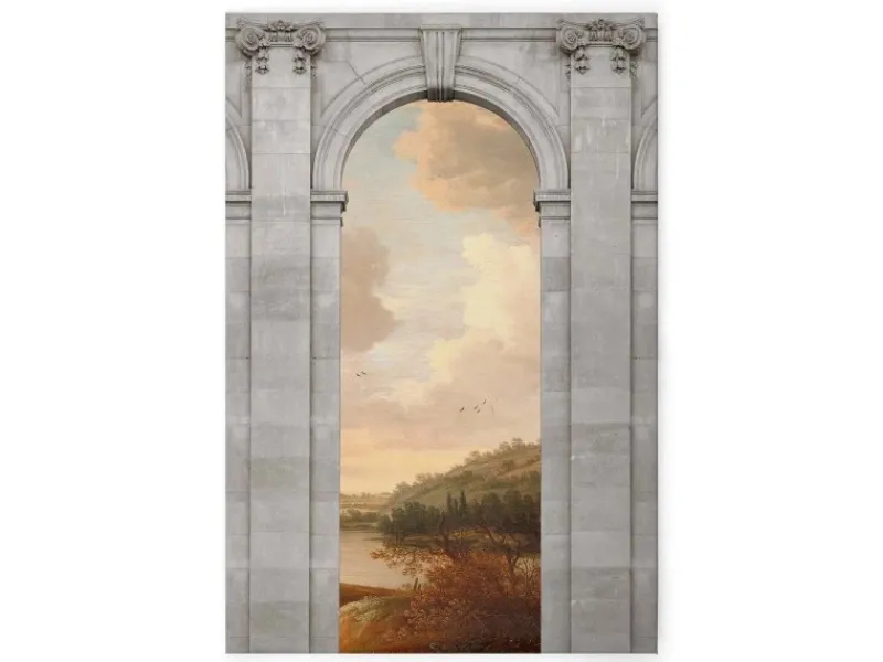 Discount Bricoflor Bild Mit Torbogen Antike Architektur Auf Leinwandbild Gemälde Stil Kunst Wandbild Ausgefallen 80 X 120 Cm Für Wohnzimmer