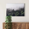 Hot Bricoflor Bild Mit Wald In Nebel Tannenwald Bild Auf Leinwand Ideal Für Flur Und Schlafzimmer Landschaft Wandbild In Grün Und Weiß Mit Winterwald